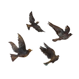 Wallity Birds-1 Escultura de pared multicolor de metal